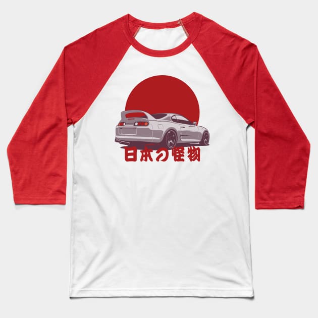 Supra A80 (Japanese monster) Baseball T-Shirt by Markaryan